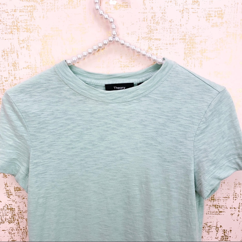 NWT Theory Tiny Tee Blue Slub Shirt - Picture 3 of 7